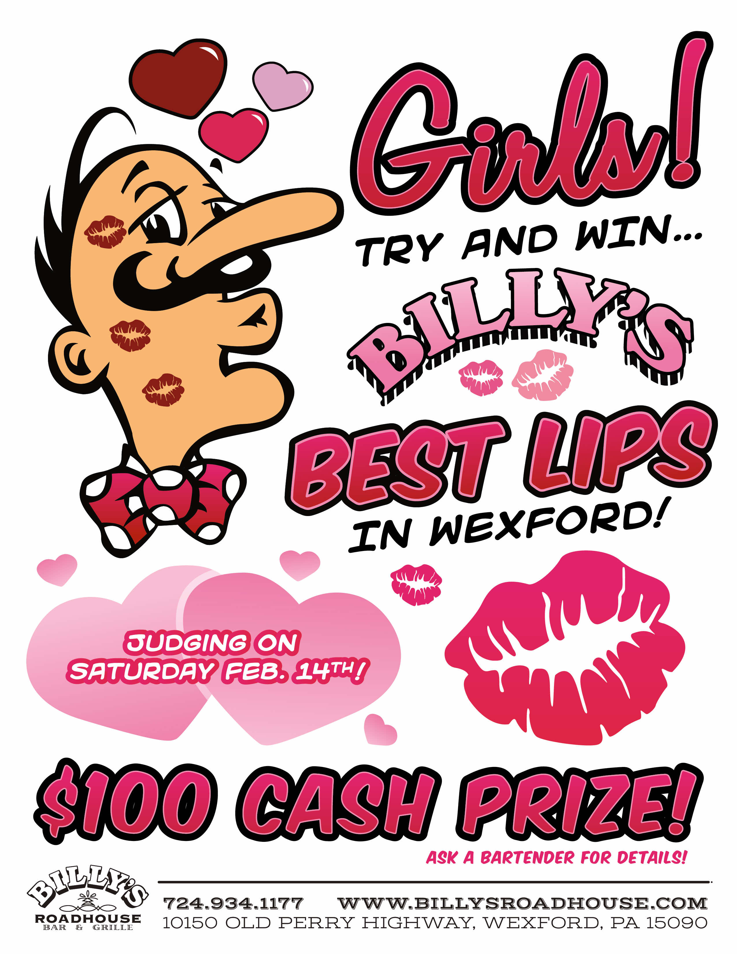 Valentines Day at Billy's Roadhouse!