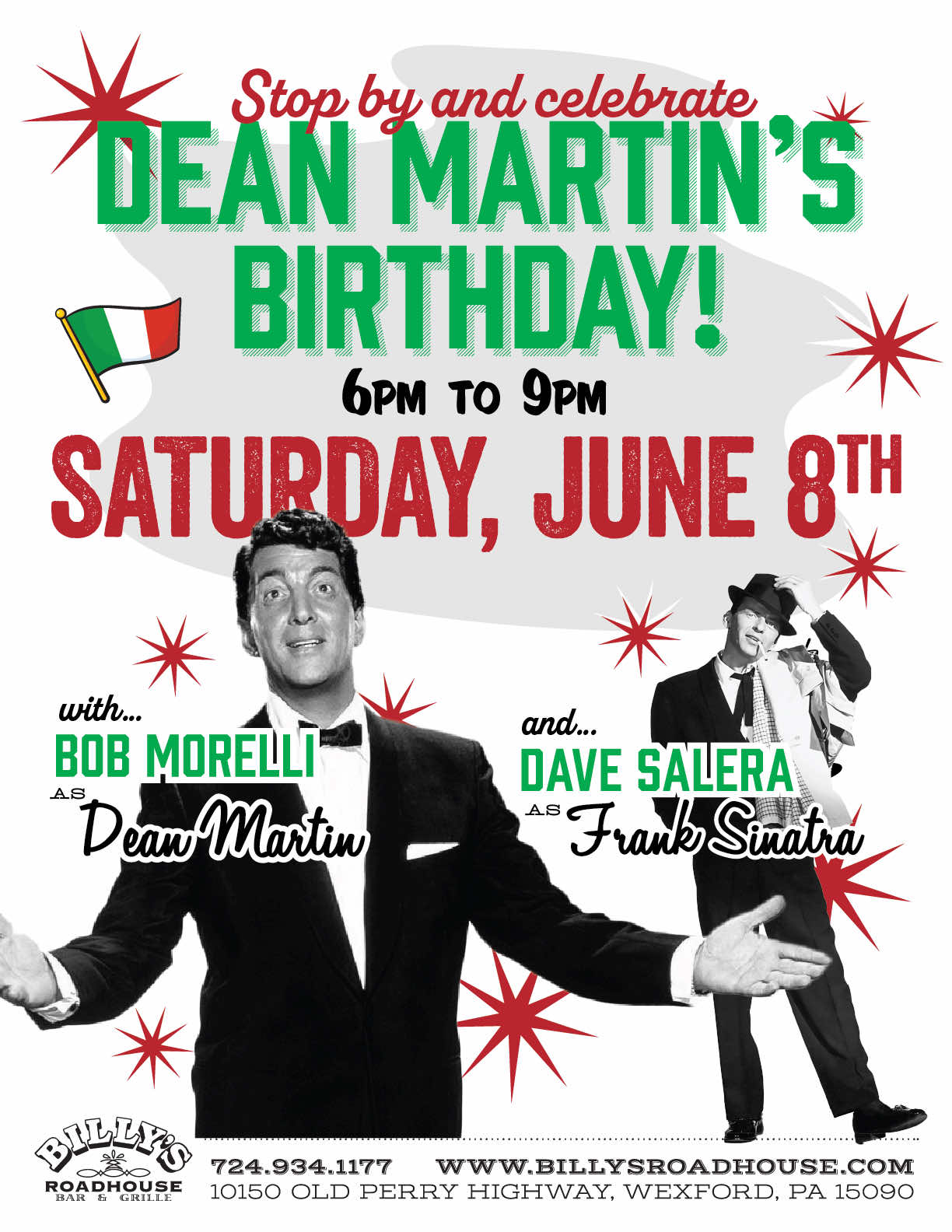 Dean Martin's Birthday at Billy's Roadhouse!